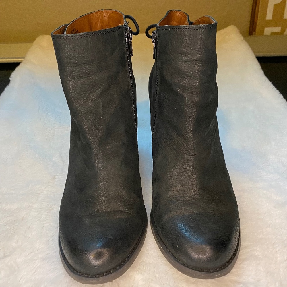 Lucky Brand Leather Yamina Wedge Bootie, Size 9.5
